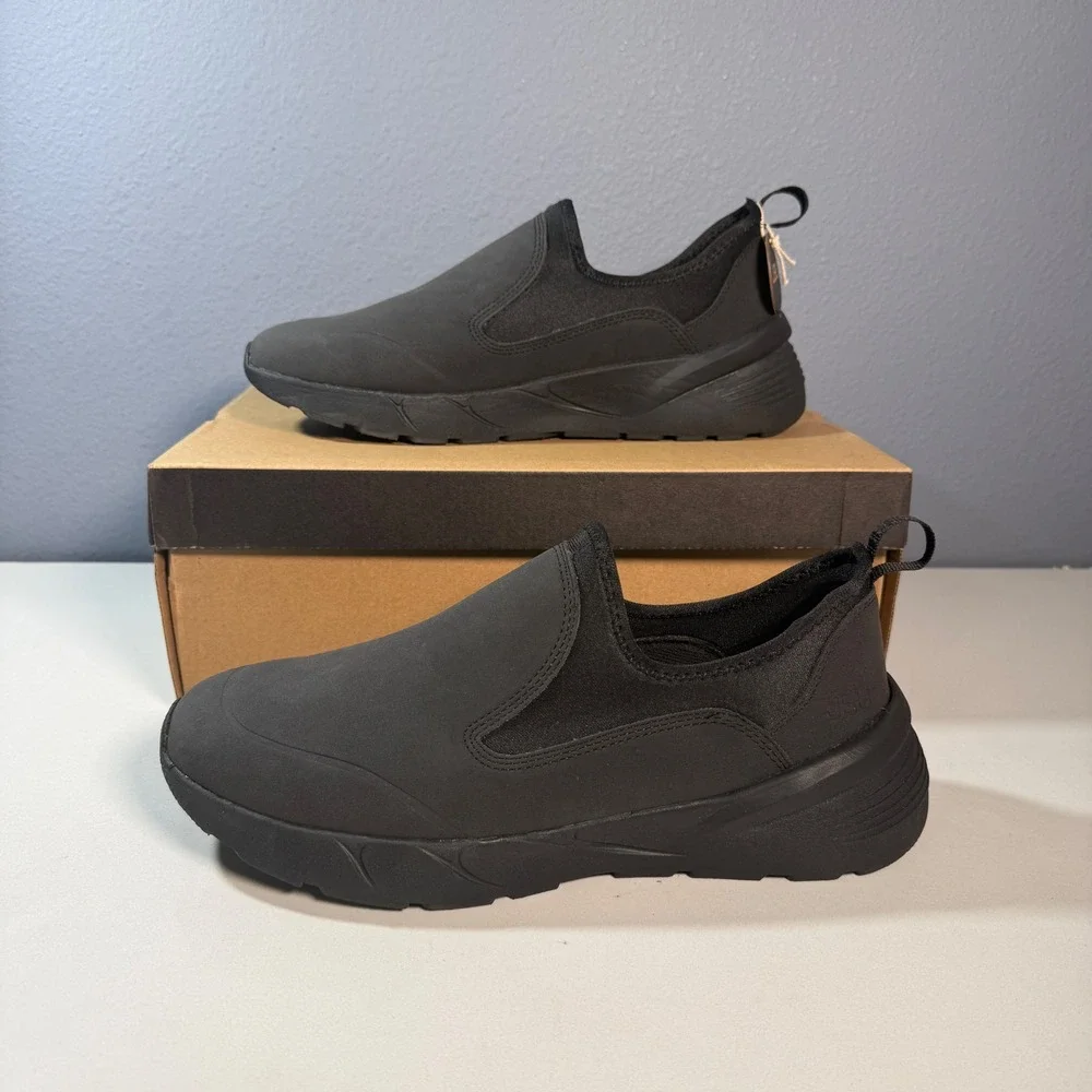 JBU Darren Slip On Sneakers Mens Size 8 Black NEW  Casual Athletic Shoes